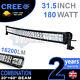 24v 30 180w Incurvé Cree LED Lumière Barre Combo IP68 Conduite Hgv Camion