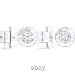 2x DELPHI Disques 297mm Ventilé Avant Convient pour Land Rover Discovery