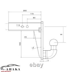 Adaptateur pour Attelage remorque 50x50 pour LAND ROVER Discovery 17- 4 Hauteurs Adaptateur pour Attelage remorque 50x50 pour LAND ROVER Discovery 17- 4 Hauteurs