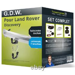 Attelage Amovible G. D. W. Pour Land Rover Discovery 16- avec Faisceau uni 7 br