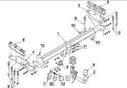 Attelage pour Land Rover Discovery Sport II 2015-2019+faisceau 7-br+adaptateur