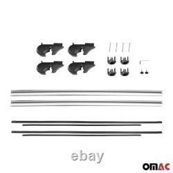 Barres de toit Transversales pour Land Rover Discovery 2004-2009 Alu Argent