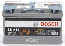 Bosch S5A11 Batterie de Voiture 80A/h-800A
