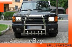 Land Rover Discovery 2 1998-2004 Pare-buffle Haut Avec Grille De Protection Inox