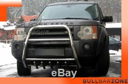 Land Rover Discovery 3 2004-2009 Pare-buffle Haut Avec Grille De Protection Inox