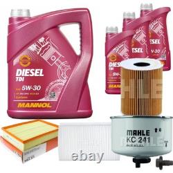 Mahle Inspection Set 8 L mannol Diesel Tdi 5W-30 pour Land Rover Discovery + IV