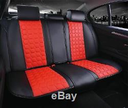 Premium Rouge & Noir Cuir Set Complet Housses de Siège pour Land Range Rover