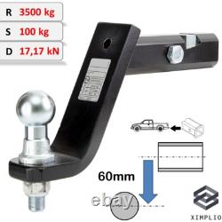 US-Adaptateur Attelage remorque 51x51 mm -60mm pour Land Rover Discovery V 2017