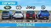 Vw Amarok V Land Cruiser V Land Rover Discovery V Jeep Drag Race Rolling Race U0026 Brake Test